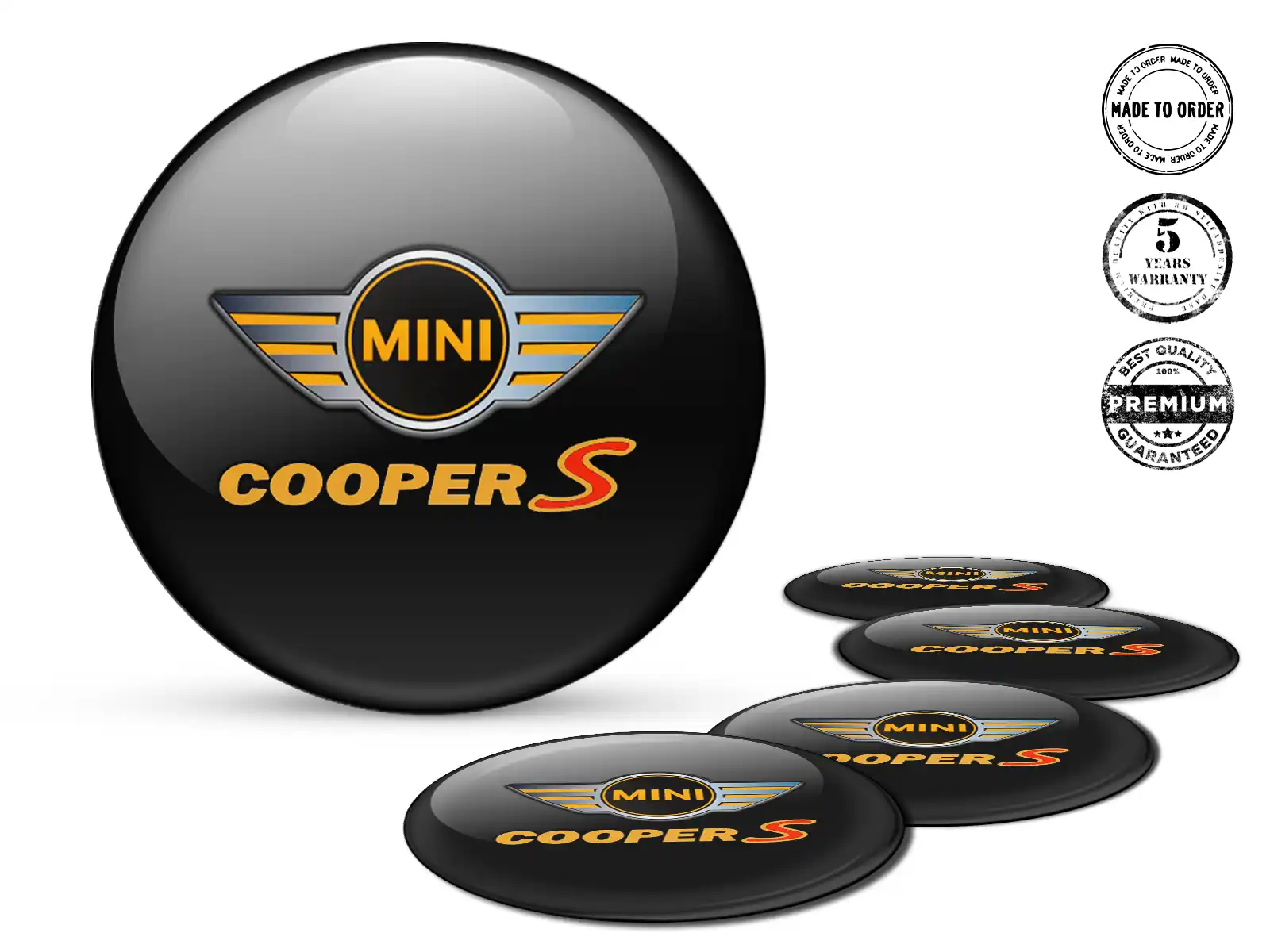 Mini Cooper Silicone Sticker Logo Luxury Rim Badges